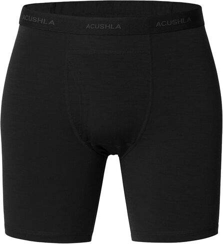 ACUSHLA Merino Wool Underwear for Men - Breathable Soft Odor Control Boxer Brief Base Layer Trunk Underpant Undies in Kuwait