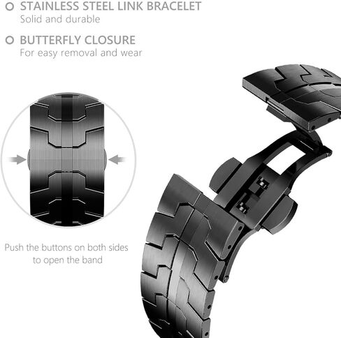 سوار من الفولاذ المقاوم للصدأ متوافق مع ساعة Google Pixel Watch/Pixel Watch 2 مقاس 41 ملم (2022/2023)، حزام معدني بمشبك قابل للطي للرجال in Kuwait