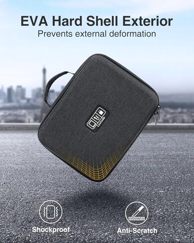 حافظة صلبة فاخرة لجهاز Apple 2023 Mac Mini M2/ Mac Mini M1 & Mac Mini الطراز السابق للكمبيوتر المكتبي، منظم إلكترونيات السفر للوحة المفاتيح والفأرة السحرية والملحقات التقنية (الجراب فقط) in Kuwait