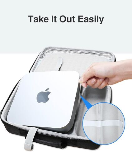 حافظة صلبة فاخرة لجهاز Apple 2023 Mac Mini M2/ Mac Mini M1 & Mac Mini الطراز السابق للكمبيوتر المكتبي، منظم إلكترونيات السفر للوحة المفاتيح والفأرة السحرية والملحقات التقنية (الجراب فقط) in Kuwait