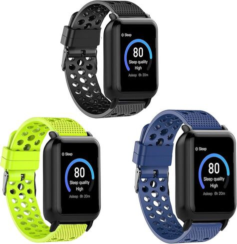 Compatible with 3Plus Vibe Plus Bands, Silicone Replacement Wristbands Sport Strap with Metal Buckle Compatible with 3Plus Vibe Plus/Vibe+ Smartwatch in Saudi Arabia