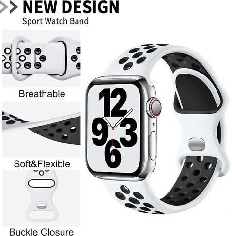 3 عبوات من الأربطة الرياضية المتوافقة مع سوار ساعة Apple 38 مم 40 مم 41 مم 42 مم 44 مم 45 مم 49 مم، بديل حزام السيليكون الناعم المسامي لساعة iWatch SE Series 7 6 5 4 3 2 Ultra Men Women in Saudi Arabia