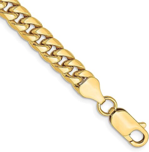 سوار من الذهب الأصفر عيار 14 قيراط مقاس 8 بوصة 6 ملم من سلسلة ميامي الكوبية مجوهرات راقية للنساء هدايا لها in Kuwait