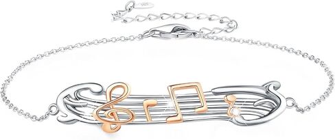Music Necklaces S925 Sterling Silver Ballet Shoe Necklace I Love You to the Moon and Back Love Heart Pendant Necklace Musical Jewelry Gift on Birthday for Women Mother Wife Nana in Saudi Arabia