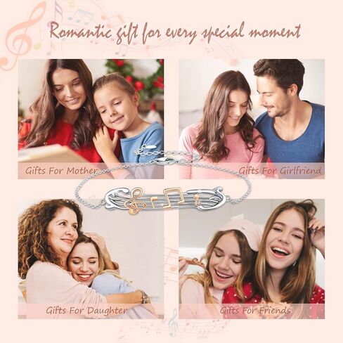Music Necklaces S925 Sterling Silver Ballet Shoe Necklace I Love You to the Moon and Back Love Heart Pendant Necklace Musical Jewelry Gift on Birthday for Women Mother Wife Nana in Saudi Arabia