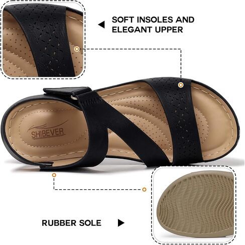 SHIBEVER Wedge Sandals for Women Dressy: Summer Comfortable Casual Low Platform Sandal in Saudi Arabia