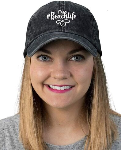 قبعة بيسبول نسائية من Beach Life من قماش الدنيم المتعثر in Kuwait