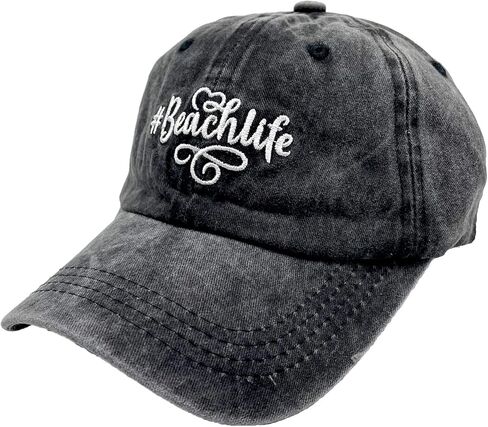 قبعة بيسبول نسائية من Beach Life من قماش الدنيم المتعثر in Kuwait