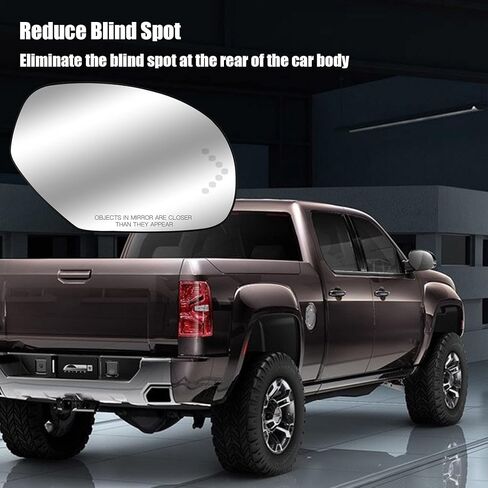 TIKSCIENCE زجاج مرآة ساخن على الجانب الأيسر للسائق مع إشارة LED مناسبة لسيارة Chevy Silverado Suburban Tahoe Avalanche GMC Sierra Yukon Cadillac Escalade 2007-2014 استبدال GM1324138 in Kuwait