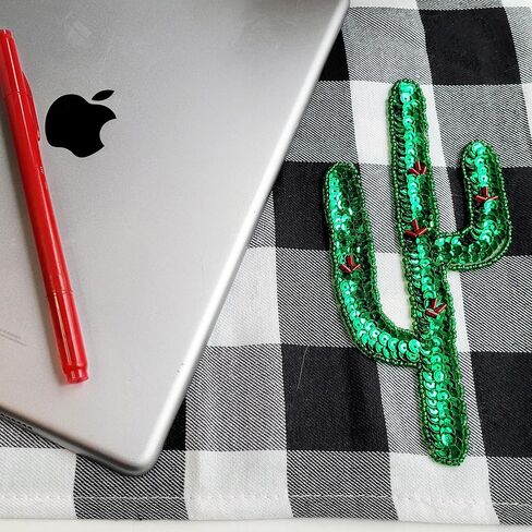 Expo International 9" x 4 1/4" Desert Cactus Sequin Patches/Appliques, Green Multi in Saudi Arabia