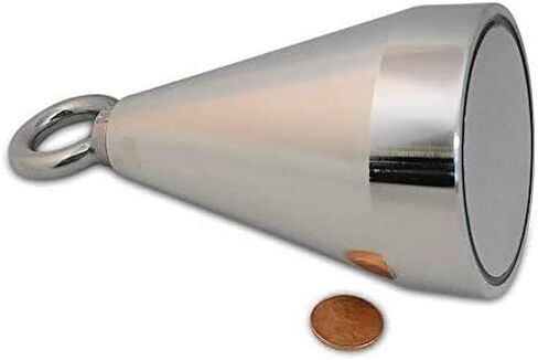 Brute Magnetics Cone Fishing Magnet | 575 lbs Rare Earth Neodymium Magnet | Includes 2.95" Powerful Magnet and Threadlocker |Strong Magnets for Fishing in Lakes or Rivers in Kuwait