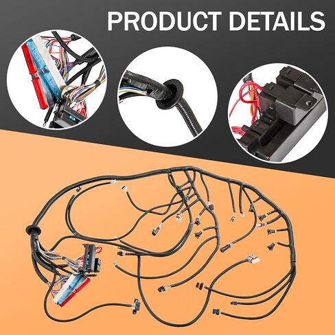 LS1 Standalone Small Block T56 Wire Harness Compatible with 1997-2006 GM 4.8L 5.3L 6.0L Vortec 60A Relay for Engine 4L80E Transmission in Saudi Arabia