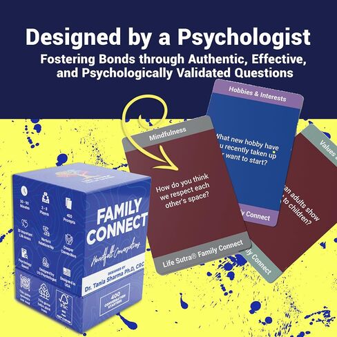 Life Sutra Family Connect - 400 Conversation Starters, Fun Games for Kid, Teens & Adults - Get to Know Each Other Better, Ideal for Game Night & Road Trips in Saudi Arabia