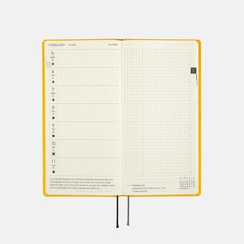 Hobonichi Techo Weeks Mega [English/Tall and Slim Size/January 2024 Start] Colors: Poppin’ Yellow in Saudi Arabia