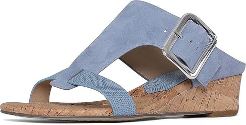 Donald Pliner Women's Casual Low Wedge Sandal, Denim, 9 in Saudi Arabia