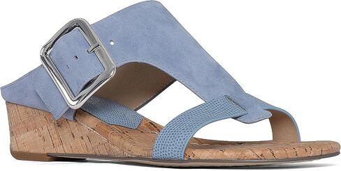 Donald Pliner Women's Casual Low Wedge Sandal, Denim, 9 in Saudi Arabia
