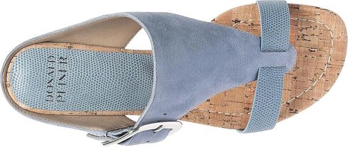 Donald Pliner Women's Casual Low Wedge Sandal, Denim, 9 in Saudi Arabia