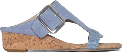 Donald Pliner Women's Casual Low Wedge Sandal, Denim, 9 in Saudi Arabia