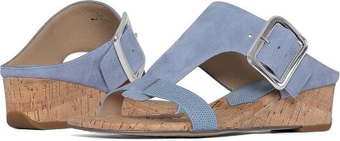 Donald Pliner Women's Casual Low Wedge Sandal, Denim, 9 in Saudi Arabia