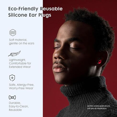 سدادات أذن لإلغاء الضوضاء أثناء النوم، سدادات أذن من السيليكون الناعم قابلة لإعادة الاستخدام لحماية السمع للحفلات الموسيقية والتجمعات الاجتماعية والدراسة والسفر والسباحة والشخير وأحجام أطراف الأذن المتنوعة للعمل in Kuwait