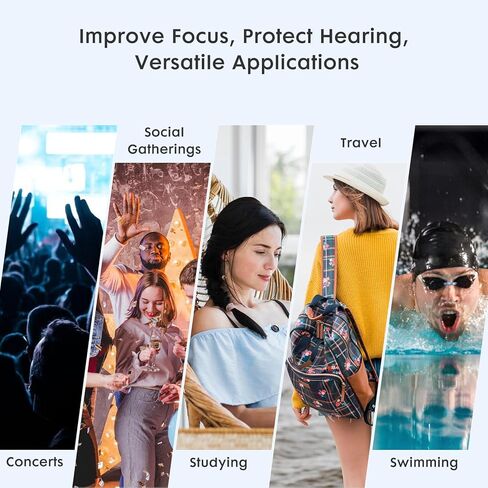 سدادات أذن لإلغاء الضوضاء أثناء النوم، سدادات أذن من السيليكون الناعم قابلة لإعادة الاستخدام لحماية السمع للحفلات الموسيقية والتجمعات الاجتماعية والدراسة والسفر والسباحة والشخير وأحجام أطراف الأذن المتنوعة للعمل in Kuwait