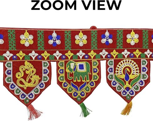 SATVIK Handmade Valvet Fabric Toran Door Decorations Indian Diwali Decorations Items Fancy Door Subh Labh Latkan Bandarwal Hangings Valance Deepawali Mandir Puja Diwali Diya Rangoli Traditional Items in Saudi Arabia