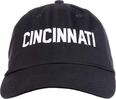 Cincinnati | Classic Retro Red Black Blue Ohio City Pride Newport Fan Men Women Dad Hat Cap in Saudi Arabia