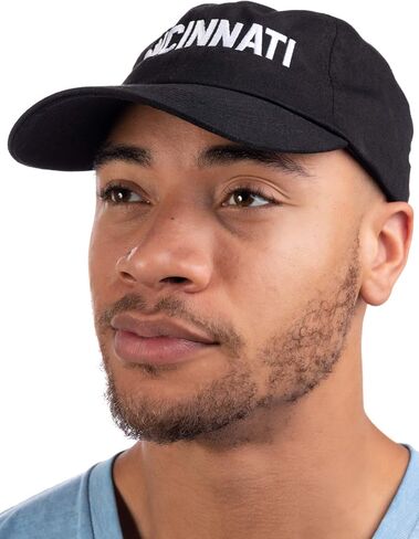 Cincinnati | Classic Retro Red Black Blue Ohio City Pride Newport Fan Men Women Dad Hat Cap in Saudi Arabia