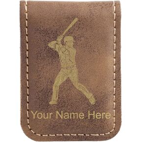 LaserGram Slim Magnetic Money Clip, Baseball Player 2, Personalized Engraving Included (Rustic) in Saudi Arabia