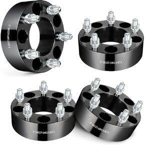 EVIL ENERGY 5x5 Wheel Spacers 2 inch Compatible for Jeep Wrangler 2018-2023, 5x127 mm 5 Lugs 87.1 mm Hub Bore M14x1.5 Studs Black, Not Hubcentric in Kuwait