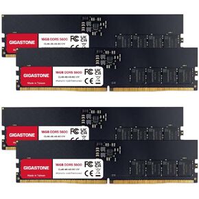 【DDR5 RAM】 GIGASTONE 128GB Kit (4x32GB) DDR5 4800MHz PC5-38400 CL 40-40-40-77 1.1V UDIMM 288 Pin Unbuffered Non ECC High Performance PC Desktop Memory Upgrade in Saudi Arabia