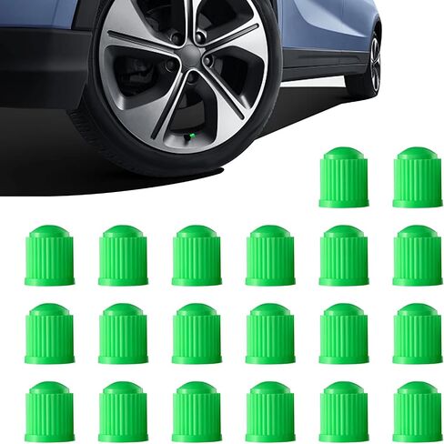 20PCS Tire Valve Stem Caps, Plastic Tyre Air Valve Caps with O Rubber Seal, Dust-proof Airtight Automotive Exterior Accessories, Universal for Car, Motorbike, Trucks, Bike, Bicycle (Black) in Saudi Arabia