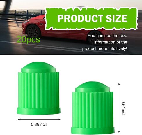 20PCS Tire Valve Stem Caps, Plastic Tyre Air Valve Caps with O Rubber Seal, Dust-proof Airtight Automotive Exterior Accessories, Universal for Car, Motorbike, Trucks, Bike, Bicycle (Black) in Saudi Arabia
