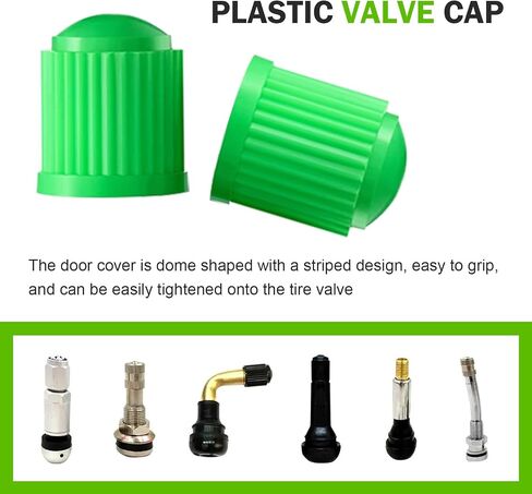 20PCS Tire Valve Stem Caps, Plastic Tyre Air Valve Caps with O Rubber Seal, Dust-proof Airtight Automotive Exterior Accessories, Universal for Car, Motorbike, Trucks, Bike, Bicycle (Black) in Saudi Arabia