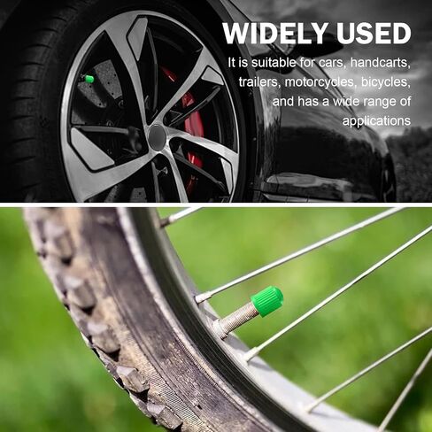 20PCS Tire Valve Stem Caps, Plastic Tyre Air Valve Caps with O Rubber Seal, Dust-proof Airtight Automotive Exterior Accessories, Universal for Car, Motorbike, Trucks, Bike, Bicycle (Black) in Saudi Arabia