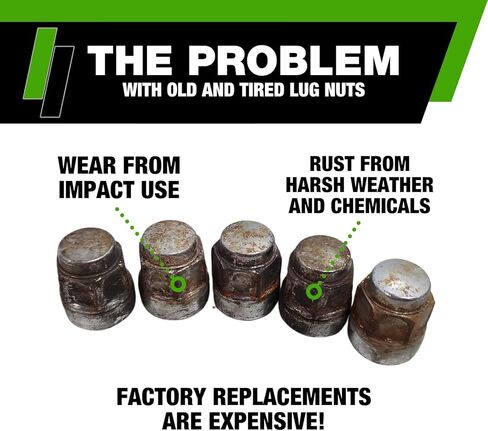 DPAccessories Lug Nuts متوافقة مع 2022-2025 Honda Civic | نمط OEM الأسود | عجلات المصنع الألمنيوم فقط | مجموعة من 20 عجلة المكسرات | DHOCIV11F-BK/1 in Kuwait