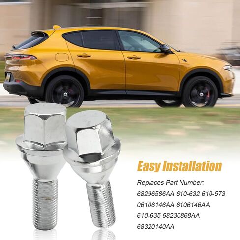 UOIENRT 20Pcs 68296586AA Lug Bolts Wheel Studs Nuts, Replacement for Jeep Renegade, Replacement for Dodge Hornet, Replacement for Fiat 500, Replaces 610-632 610-573 in Saudi Arabia