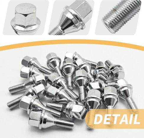 UOIENRT 20Pcs 68296586AA Lug Bolts Wheel Studs Nuts, Replacement for Jeep Renegade, Replacement for Dodge Hornet, Replacement for Fiat 500, Replaces 610-632 610-573 in Saudi Arabia