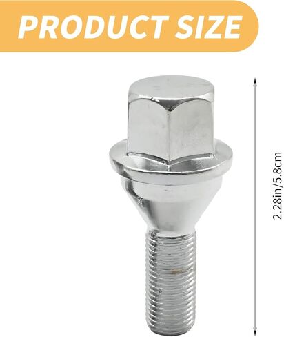 UOIENRT 20Pcs 68296586AA Lug Bolts Wheel Studs Nuts, Replacement for Jeep Renegade, Replacement for Dodge Hornet, Replacement for Fiat 500, Replaces 610-632 610-573 in Saudi Arabia