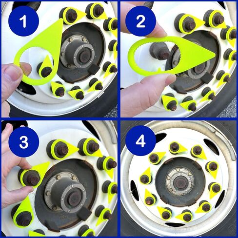 21mm Loose Wheel Lug Nut Safety Check Indicators 50 Pack - Commercial Truck Wheel Nut Pre-Trip Safety Inspection Tool in Saudi Arabia