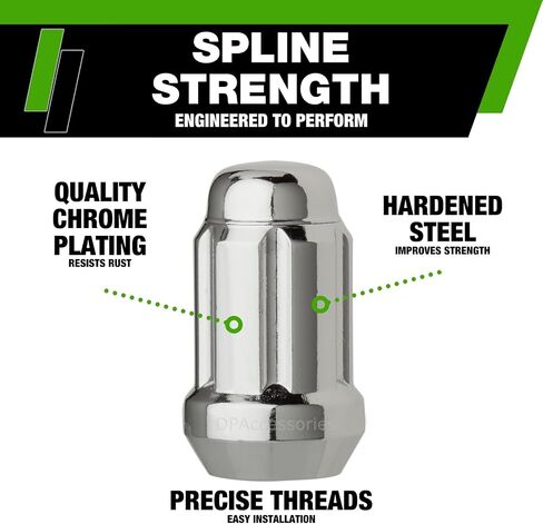 DPAccessories Lug Nuts متوافقة مع 2022-2025 Honda Civic | نمط OEM الأسود | عجلات المصنع الألمنيوم فقط | مجموعة من 20 عجلة المكسرات | DHOCIV11F-BK/1 in Kuwait