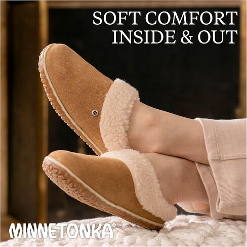 Minnetonka Ecowise Spruce Slippers oundoor and outide for women ، slippers fleece clippers for women with-outdoor sole in Kuwait