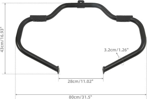 TCMT Engine Highway Mustache Crash Guard Bar Fit For Harley Touring Street Glide 2009-2023 Freewheeler 2015-2023 Electra Glide Road King FLHR 2009-2022 Road King Special 2017-2023 Revival FLH 2021 in Saudi Arabia