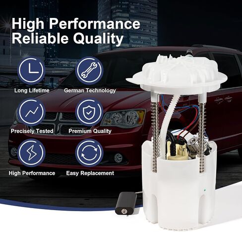 مجموعة وحدة مضخة الوقود الكهربائية متوافقة مع 2011-2016 Chrysler Town & Country 2011-2020 Dodge Grand Caravan Ram C/V VW Volkswagen Routan V6 3.6L استبدال E7272M Vanbol0128 مع O-Ring in Saudi Arabia