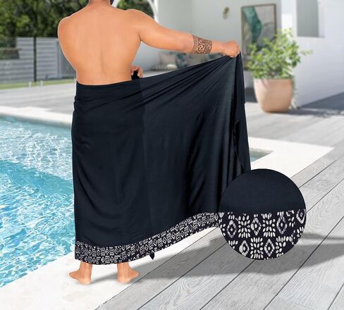 HAPPY BAY Men's Swimwear Beachwear Summer Wrap Sarong in Kuwait