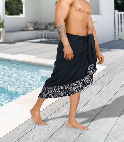 HAPPY BAY Men's Swimwear Beachwear Summer Wrap Sarong in Kuwait