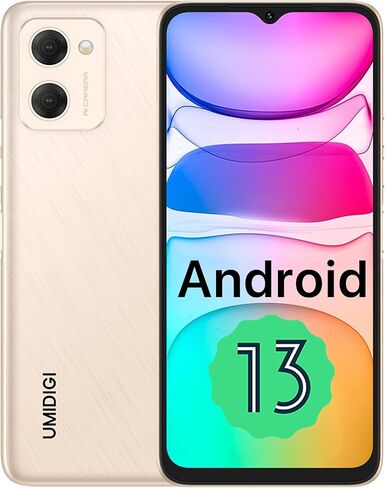 UMIDIGI C2 هاتف خلوي غير مقفل، Android 13 بطارية 5150 مللي أمبير في الساعة مع شاشة كاملة 6.52 بوصة MediaTek Helio A22 هاتف ذكي 3 جيجا بايت رام + 32 جيجا بايت روم 256 جيجا بايت قابلة للتوسيع 13 ميجا بيكسل هاتف محمول in Saudi Arabia