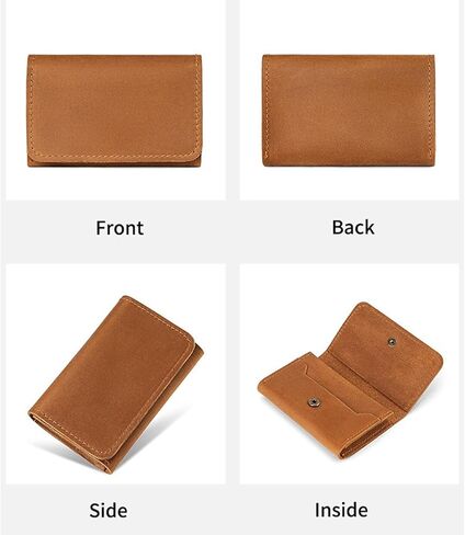 Wallet for Men Top Leather Wallets with Engraved Name initial Custom Ideal Gift for Bestman Groomsman Husband Dad Boyfriend Anniversaries Birthday Christmas Gifts Light Brown in Kuwait