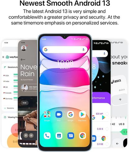 UMIDIGI C2 هاتف خلوي غير مقفل، Android 13 بطارية 5150 مللي أمبير في الساعة مع شاشة كاملة 6.52 بوصة MediaTek Helio A22 هاتف ذكي 3 جيجا بايت رام + 32 جيجا بايت روم 256 جيجا بايت قابلة للتوسيع 13 ميجا بيكسل هاتف محمول in Saudi Arabia