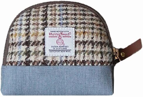 Harris Tweed Women’s Small Coin Purse | Period Bag | Canvas & Wool Change Pouch with YKK Zipper (No.3516) in Saudi Arabia